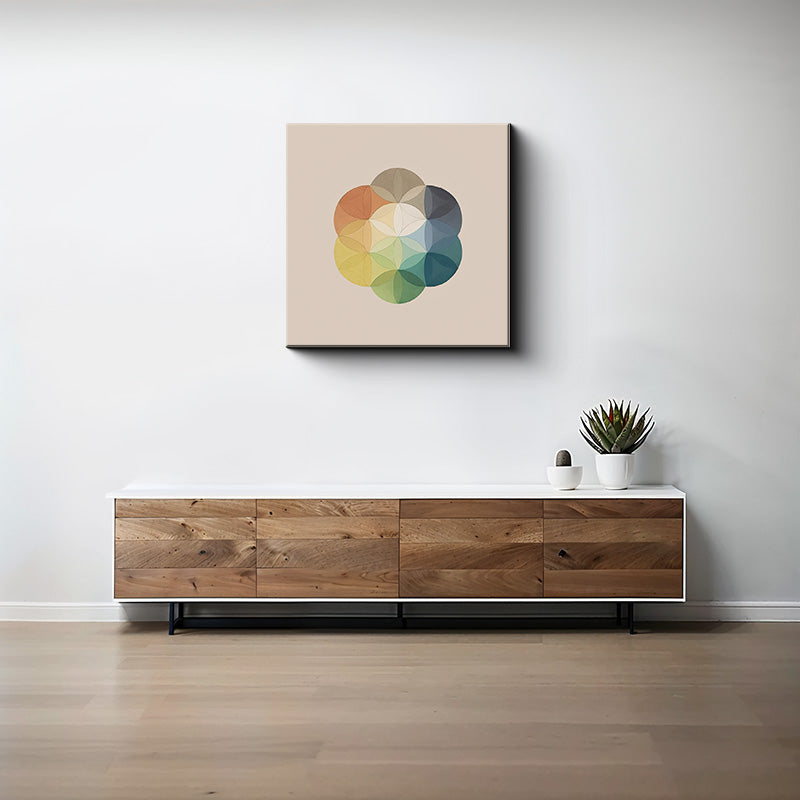 reFlowery – Premium Leinwandbild „Blume des Lebens“, bunt, minimalistisch, classic, versch. Größen