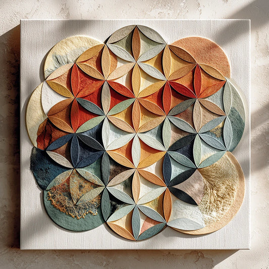 reFlowery – hochwertiges Leinwandbild „Blume des Lebens“, Bunt, Wachstum, Creation, versch. Größen